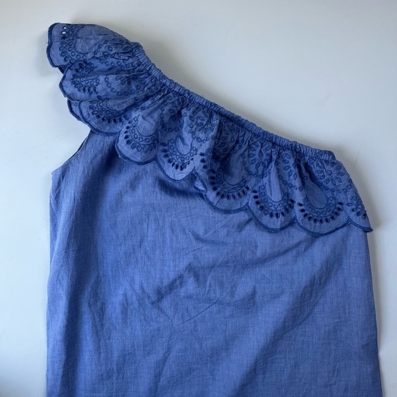 Vineyard Vines NWT One Shoulder Eyelet Sheath Dress - Picture 4 of 8